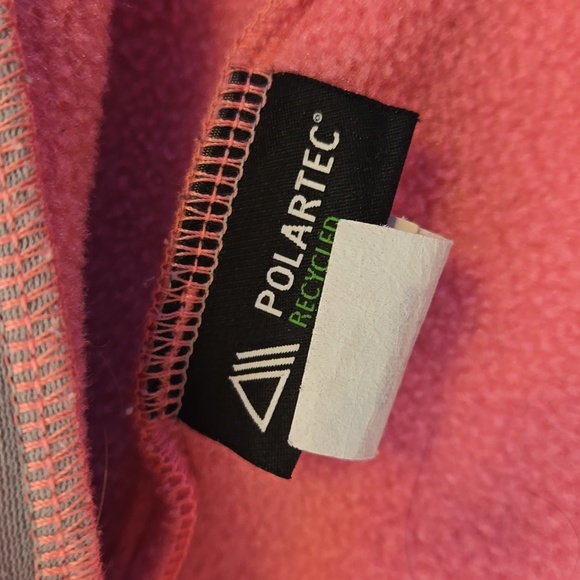 The North Face Pink Fleece Jacket EUC Girls Size XL/18 - Picture 9 of 10